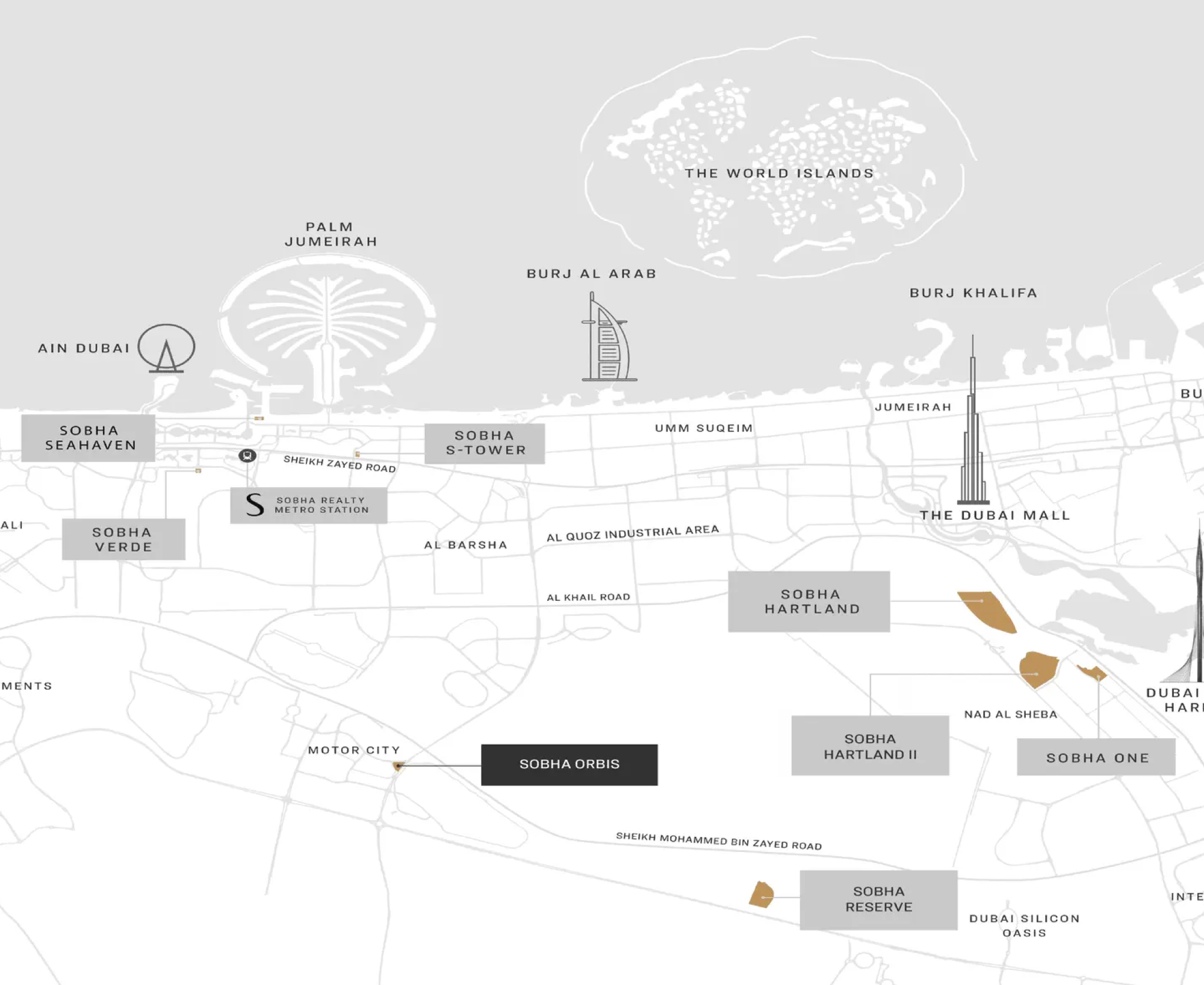 Sobha Orbis location map