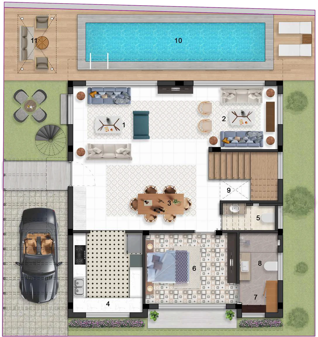 Sobha Orbis ground floor plan