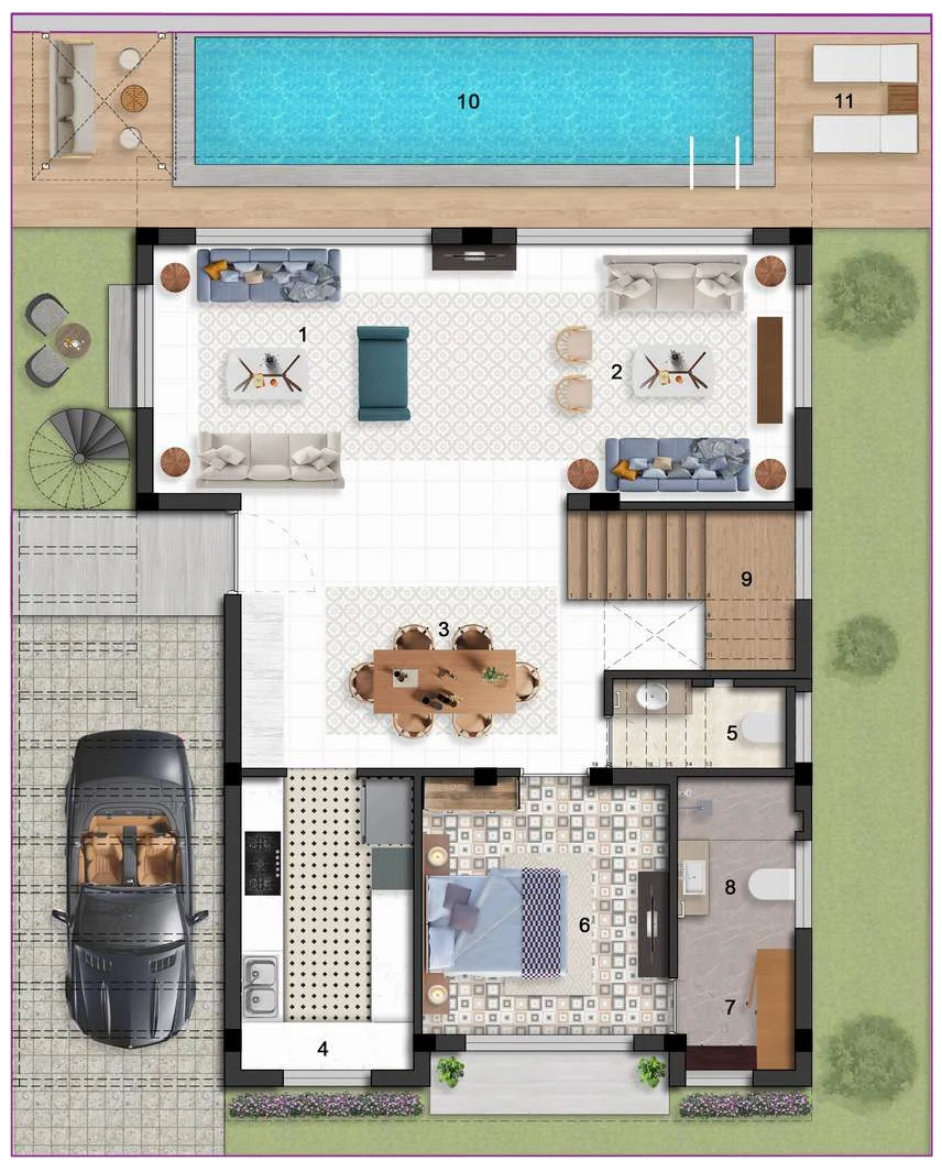 Sobha Orbis ground floor plan