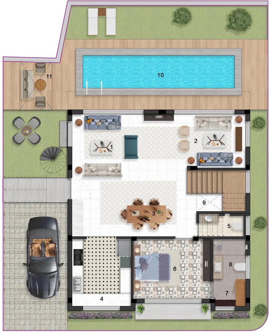 Sobha Siniya island ground floor plan